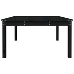 vidaXL Table de jardin noir 121x82 5x45 cm bois massif de pin