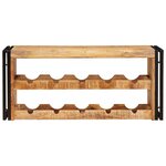 vidaXL Étagère à vin 100 x 45 x 33 cm Bois de mangue brut solide