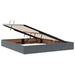 vidaXL Lit de rangement LED avec matelas Gris foncé 160 x 200 cm