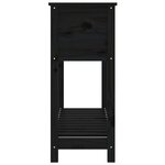 vidaXL Jardinière avec étagère Noir 111 5x34 5x81cm Bois massif de pin