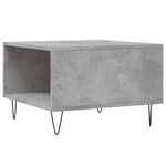 vidaXL Table basse gris béton 55x55x36 5 cm bois d'ingénierie