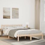 vidaXL Cadre de lit extra long sans matelas 140x220 cm bois massif pin