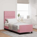Lit vidaXL Rose 80x200 cm Velours