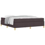 vidaXL Cadre de lit avec matelas Marron foncé 180 x 200 cm tissu