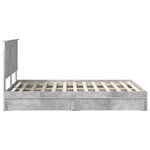 vidaXL Lit de Rangement Gris béton 135 x 190 cm Bois d'ingénierie