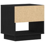 Table de chevet vidaXL Noir Chêne 45x34x48 cm Bois d'ingénierie