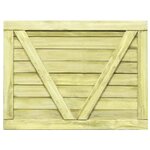 vidaXL Portail de jardin Bois de pin imprégné 75x100 cm