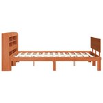 vidaXL Cadre de lit avec stockage 2 Pièces Cire marron Bois de Pin Massif