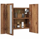vidaXL Armoire à miroir LED vieux bois 60x12x45 cm bois d'ingénierie