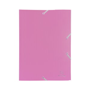 Chemise 3 rabats elastiques 24x32cm polypropylène - rose