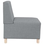 vidaXL Unité de Sofa Modulaire Sans Accoudoirs 3 Pièces Gris clair