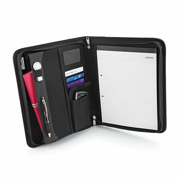Conférencier bloc-note - BURBANK ZIPPER - QD802 - noir