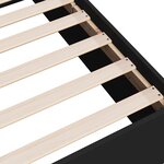 vidaXL Cadre de lit sans matelas noir 135x190 cm
