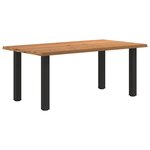 vidaXL Table à manger marron clair bois de chêne massif rectangulaire