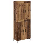 vidaXL Haut Armoire 2 Pièces Bois Ancien Bois d'ingénierie