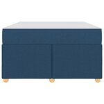 vidaXL Cadre de lit avec matelas Bleu 120 x 190 cm tissu