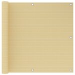 vidaXL Écran de balcon Beige 90x300 cm PEHD