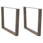 vidaXL Pieds de table à manger en forme de V 2 pièces acier naturel 100 x (72-73 3) cm