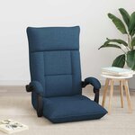 vidaXL Fauteuil de sol ajustable Bleu Tissu
