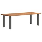 vidaXL Table à manger marron clair bois de chêne massif rectangulaire