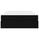vidaXL Cadre de lit avec matelas avec matelas 2 Pièces Noir tissu