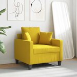 vidaXL Fauteuil Jaune clair 60 cm Tissu