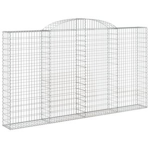 vidaXL Panier de gabions arqué 300x30x160/180 cm Fer galvanisé