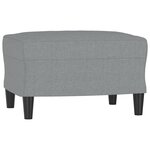 vidaXL Canapé à 3 places avec repose-pieds Gris clair 180 cm Tissu