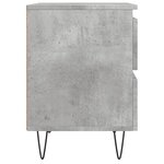 vidaXL Table de chevet gris béton 40x35x50 cm bois d’ingénierie
