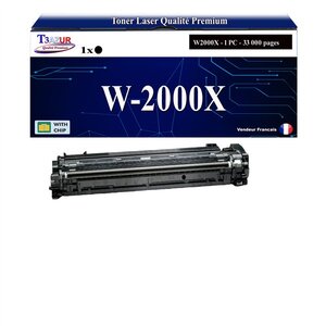T3AZUR -Toner compatible avec W2000X / W2000A (658X/658A) pour HP Color LaserJet Enterprise M751dn - Noir