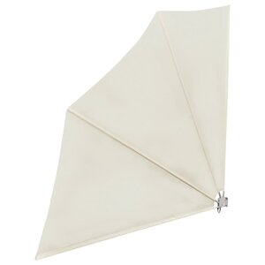 vidaXL Auvent latéral pliable de balcon Crème 140x140 cm
