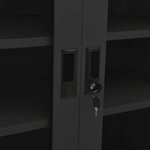 vidaXL Armoire de bureau et jardinière Anthracite 90x40x128 cm Acier