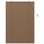 vidaXL Store de Fenêtre Géométrique Marron 100 x 160 cm Bambou