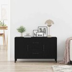 vidaXL Buffet Chêne noir 100 x 36 x 60 cm Bois d'ingénierie