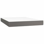 vidaXL Matelas de lit à ressorts ensachés fermeté moyenne Gris 140x200x20cm Similicuir