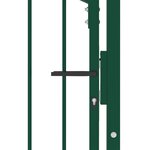 vidaXL Portail de clôture avec pointes Acier 100x200 cm Vert