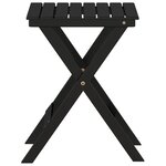 vidaXL Table d’appoint pliable noir bois de peuplier massif