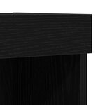 Meuble TV vidaXL avec éclairage LED Chêne noir 60x30x40 cm