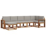 vidaXL Ensemble de canapés d'extérieur 7 pc Gris Naturel et Clair