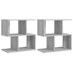 vidaXL Table de chevet 2Pièces Sonoma gris 50x30x51 5cm Bois d'ingénierie
