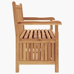 vidaXL Banc de Rangement de Jardin Marron 114 x 60 x 90 cm