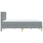 vidaXL Cadre de lit avec matelas Gris clair 160 x 200 cm tissu