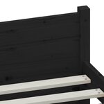 vidaXL Cadre de lit Noir Bois massif 150x200 cm Très grand