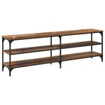 vidaXL Meuble TV Bois Ancien 160 x 30 x 50 cm Bois d'ingénierie et fer