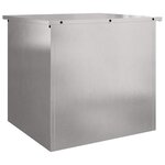vidaXL Boîte de Rangement Extérieure Argent 55 x 50 5 x 50 cm Acier