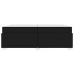 vidaXL Cadre de lit avec matelas Noir 200 x 200 cm tissu