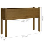 vidaXL Jardinière d'extérieur Marron miel 110x31x70 cm Bois de pin