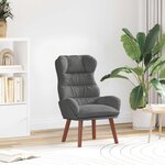 vidaXL fauteuil Gris foncé 69 x 74 x 93 cm Velours