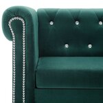 Vidaxl canapé d'angle revêtement en velours 199x142x72 cm vert