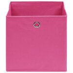 vidaXL Boîtes de rangement 10 Pièces Rose 32x32x32 cm Tissu